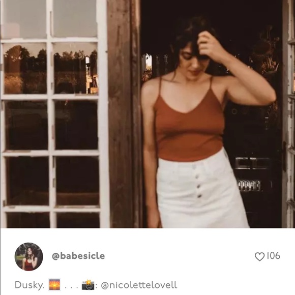 Madewell Dresses & Skirts - Madewell Rigid Denim Skirt Tile White Button-Front